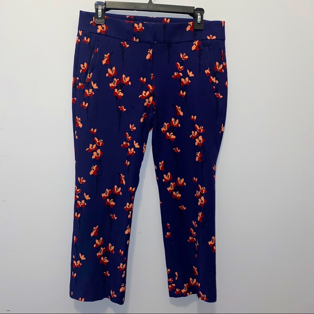 Ann Taylor Loft Navy Floral Pants